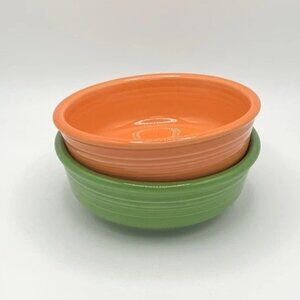 Vintage Fiestaware Orange & Green 5.5” Cereal Fruit Dessert Bowl HLC Fiesta